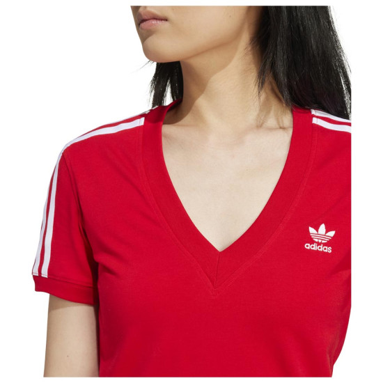 Adidas Γυναικεία κοντομάνικη μπλούζα 3-Stripes V-Neck Tee